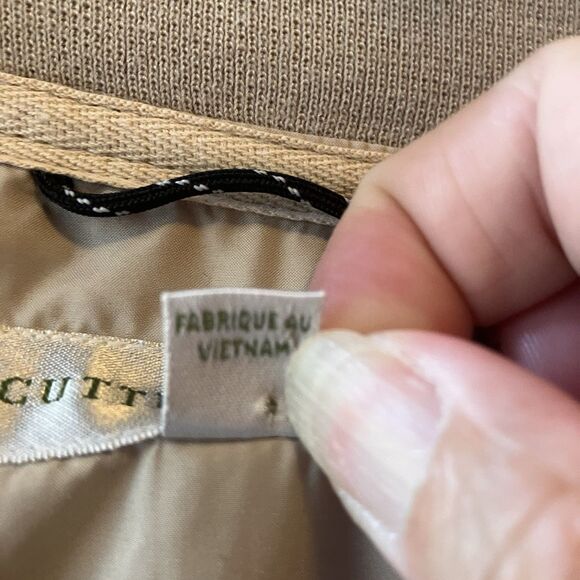 Cutter & Buck Pull Over Windbreaker Tan Khaki Size XXL V Neck Long Sleeve Golf - Picture 10 of 14